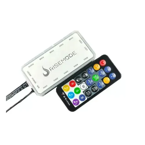 Controladora Rise Mode Sound, Argb 5v 3p, 10 Fans 6p - Rm-cos-argb