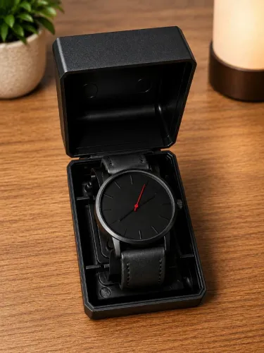 Relógio Casual Masculino Preto Premium Estilo Minimalista