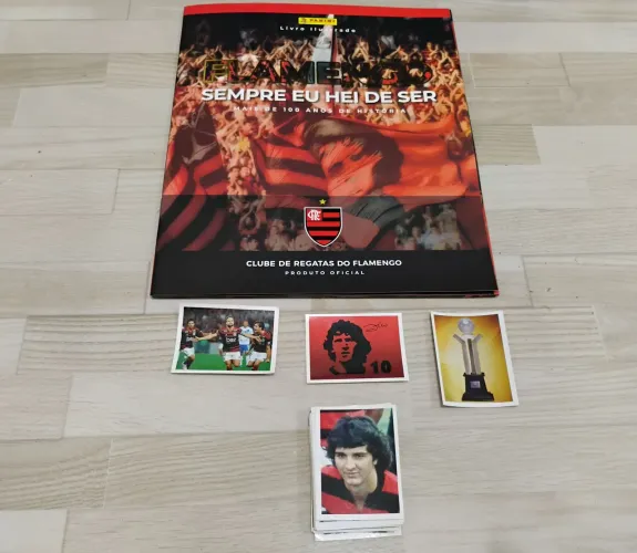 Álbum de figurinhas Flamengo sempre eu hei de ser com 50 figurinhas