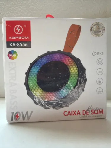 Caixa de som Extra Bass RGB a Prova D água Alta Bateria - Sim Premium- Entrega GRÁTIS 