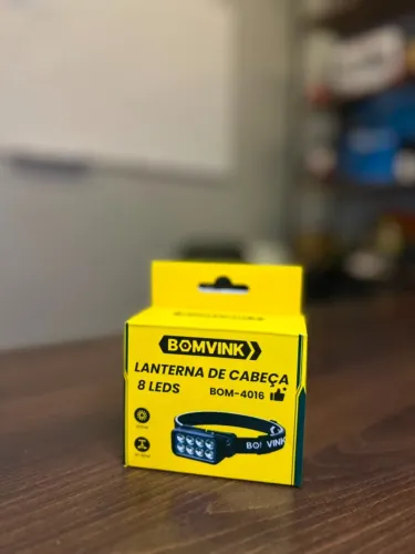 Lanterna de Cabeça BOMVINK 8 LEDs Recarregável