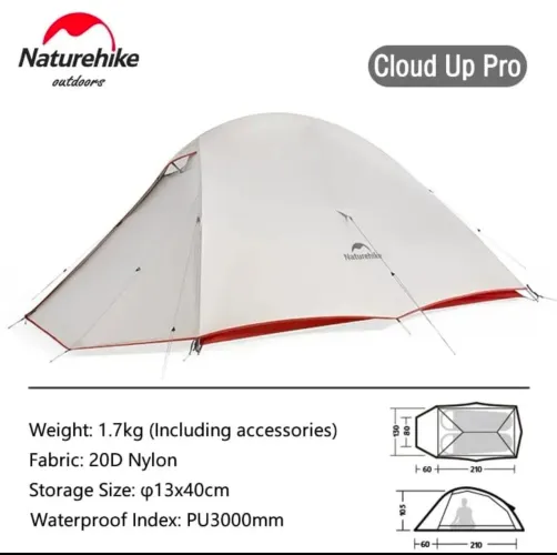 Barraca Naturehike Cloud up2 PRO Cinza( Nova com garantia)
