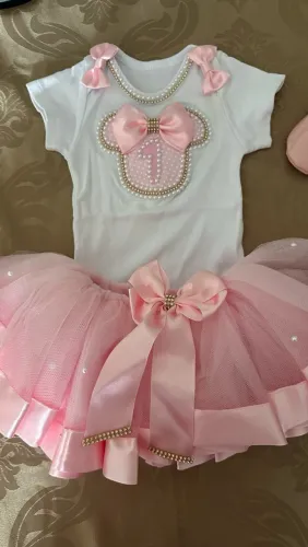 Roupinha 1 ano menina minnie rosa