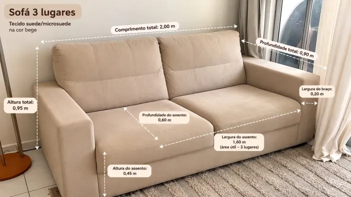 Sofá 3 lugares