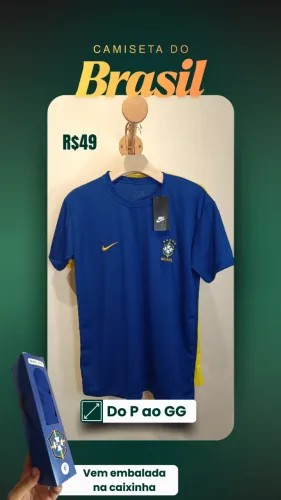 Camisa Dry Fit Brasil - Seleção Azul