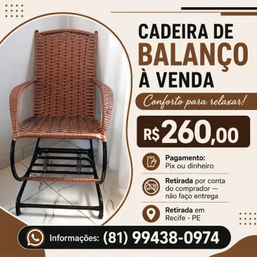 Vendo cadeira de balanco
