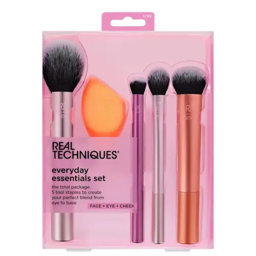 Kit de Pincéis de Maquiagem + Esponja - Real Techniques