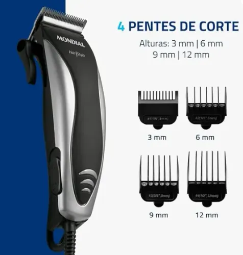 Maquina de Cortar Cabelo Mondial