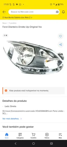 Farol direto original para UP