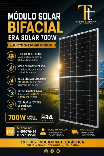 Módulo Solar Bifacial ERA Solar 700W