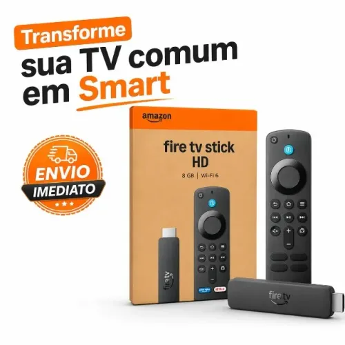 Amazon Fire TV Stick HD 8GB Wi-Fi 6 com Alexa - Frete Grátis - Compra Online