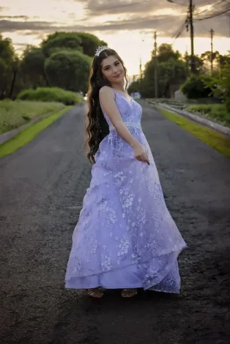 Vestido de festa 15 anos usado uma vez