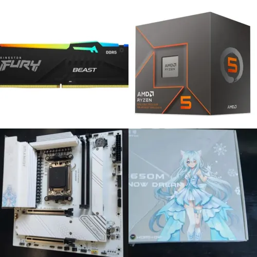 KIT DDR 5 RYZEN 8500 G + 16 GB RAM KINGSTON FURY + Placa mãe wi-fi 6 tudo novo  garantia
