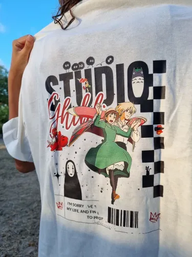 Camiseta Oversized Studio Ghibli