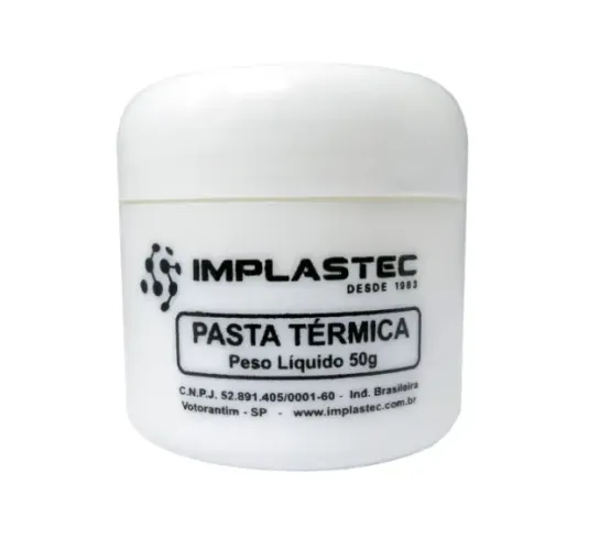 Pasta Térmica de Silicone Branca 50g Pote Implastec (Entrego)