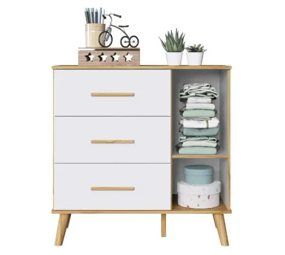 Comoda Sky 1 Porta, 100% MDF - Peroba