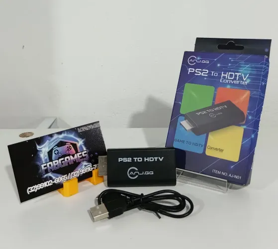 Adaptador conversor de áudio e vídeo de ps2 para HDMI. Novo.