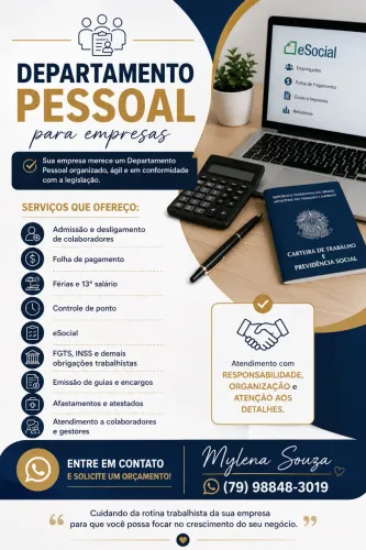 Departamento Pessoal para Empresas e MEIs
