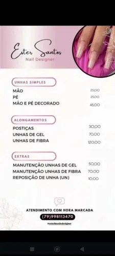 Agende seu horário Manicure tradicional e unha em gel 