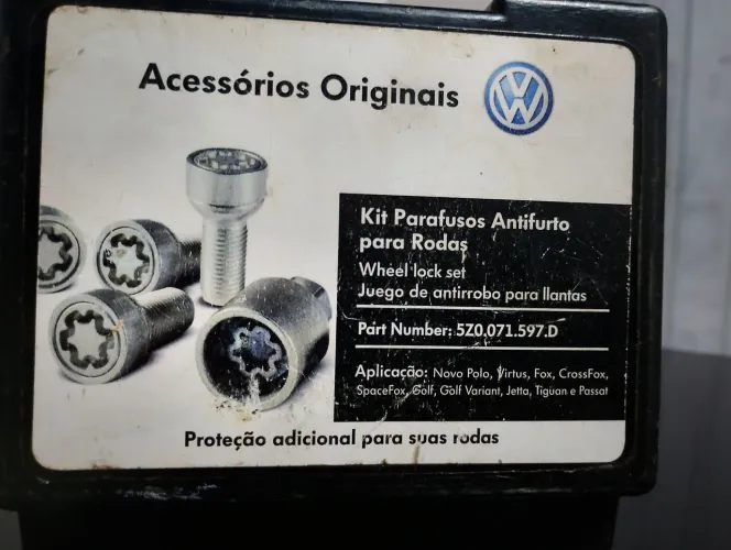 Kit parafuso antifurto para rodas 