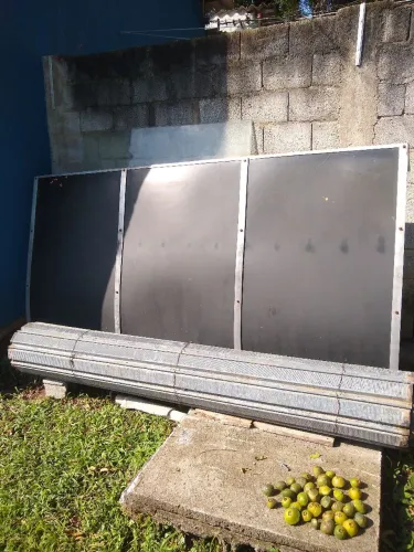 Porta de aço para comércio e toldo