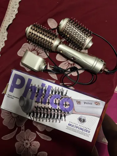 Escova Secadora Philco PES19SG 1300w Bivolt Prata