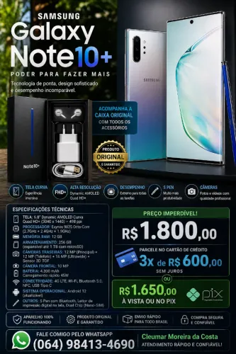 smartphone samsung note 10 plus 