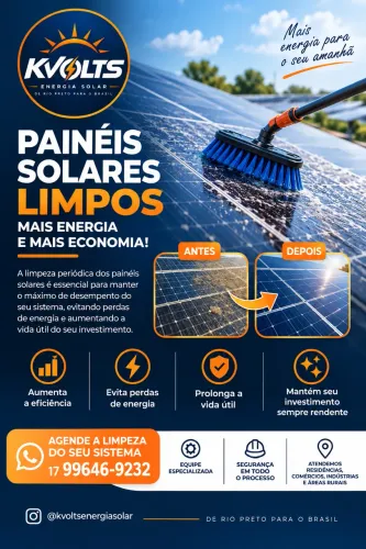 LIMPEZA DE PAINÉIS SOLARES