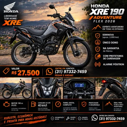 XRE 190 adventure 2026 equipada