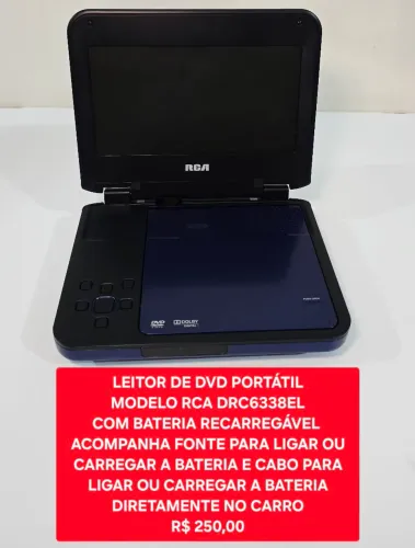 Leitor de DVD Portátil Modelo RCA DRC6338EL