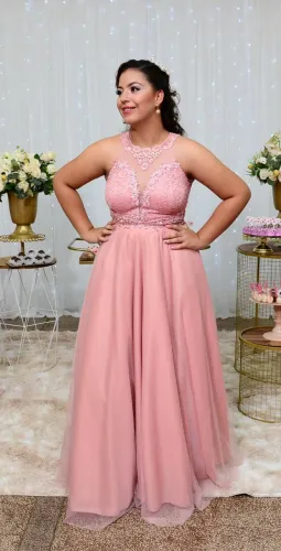 Vestido Madrinha Rosé