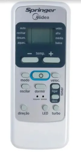 Controle remoto ar condicionado Springer midea 