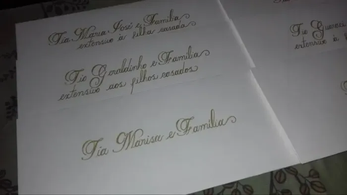Caligrafias em Convites