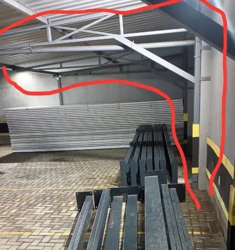 Galpão, garagem, estrutura, cobertura
