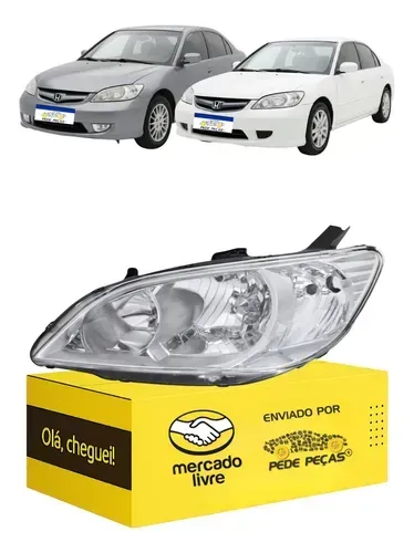 Sinaleira Honda Civic 2004 2005 2006 Cromado C/avaria Le Esquerdo/motorista