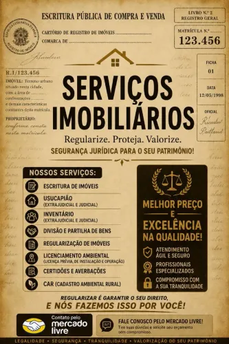 Escritura - IPTU - ITR - Licenciamento Ambiental
