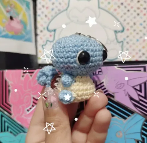 Chaveiro Squirtle Pokemon Amigurumi Crochê