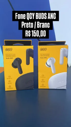 Fone QCY Buds ANC / Preto / Branco / Lacrado / Loja física / $150,00
