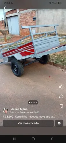 Carretinha padrão a pronta entrega em trindade