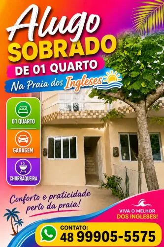 ALUGUEL ANUAL SOBRADO 1 QUARTO PRAIA DOS INGLESES FLORIANÓPOLIS DIRETO PROPRIETÁRIO