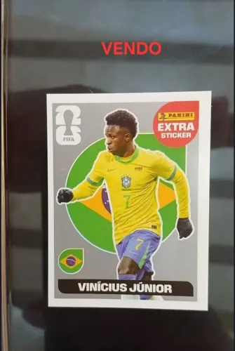 Figurinha Extra Sticker Prata Vinicius Jr Copa 2026