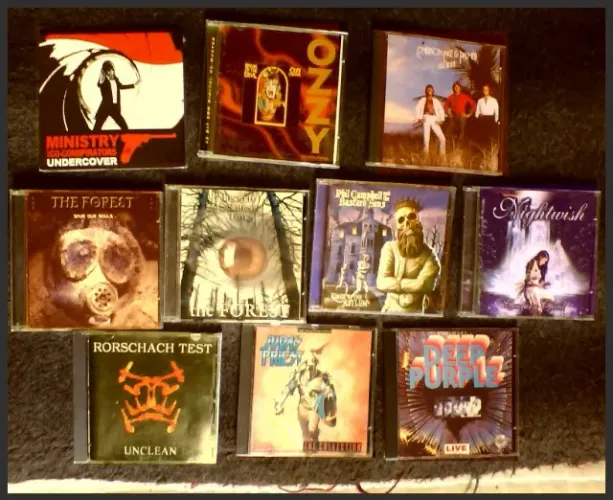 10 CDS Rock ótimo estado + 18 Revistas de Rock Coleção Roadie Crew (ler descrição)