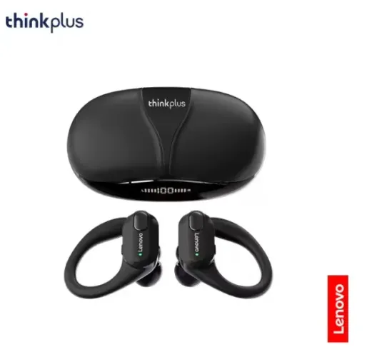 Fone de Ouvido Sem Fio Original XT80 Lenovo Corrida Academia Treino - Preto