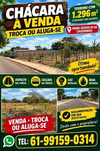 Vendo ou troco chácara no parque cruzeiro do sul