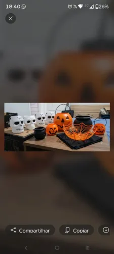 Kit Decoração de Halloween e Doces - 10 Peças (Baldes, Caldeirões, Caveiras e Cesta)
