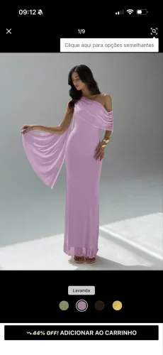 Vestido longo- LILÁS - TAM M