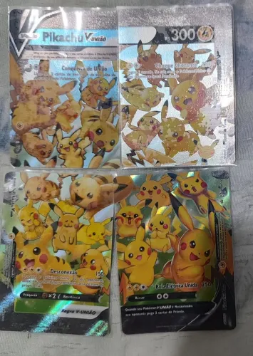 Pikachu V união 4 cartas TCG