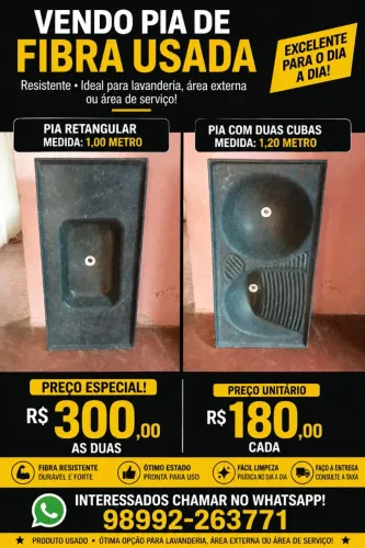 Vendo essas pia bem pouco usada