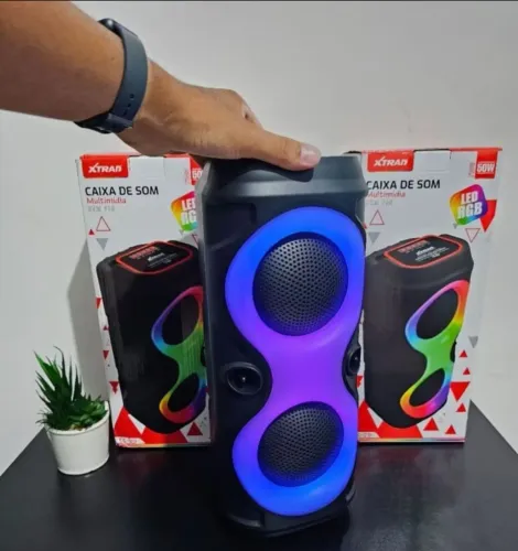 Caixa de Som Xtrad CS-29 30W Bluetooth RGB LED - Nova