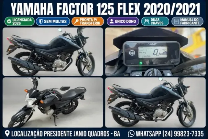 Factor 125 Flex 2020/2021 Único Dono 37 mil km